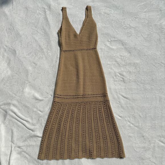 Rachel Comey Crochet Midi Dress Size Small Straw Cotton Knit $635 Peru EUC - Picture 7 of 16